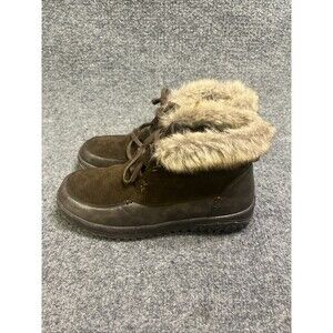 Minnetonka Women's Tinley Boots Suede Lace-Up Chocolate Size 9 M NEW NO BOX!